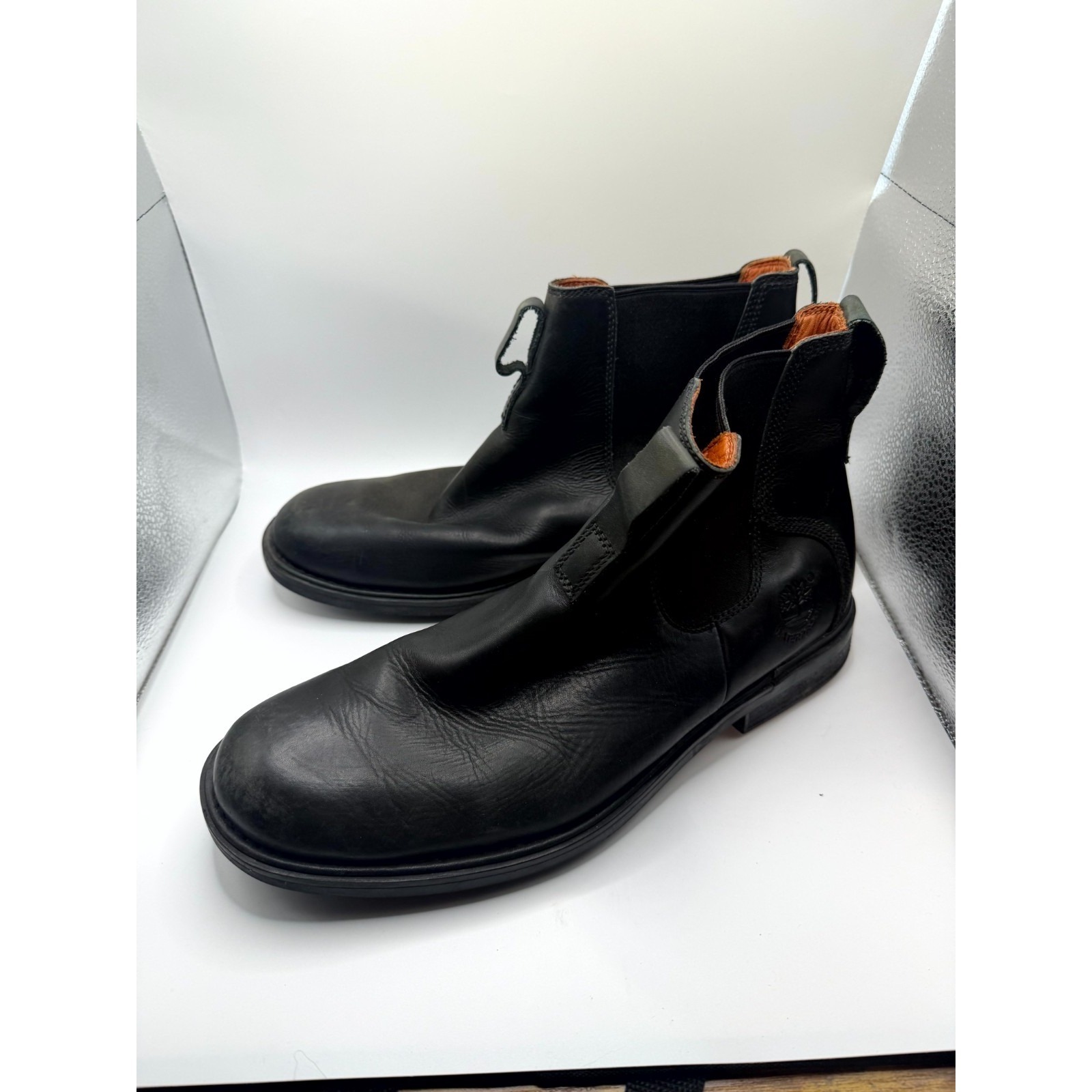 Timberland Mt. Washington City 88580 Mens 12 M Chelsea Black Leather Ankle Boots